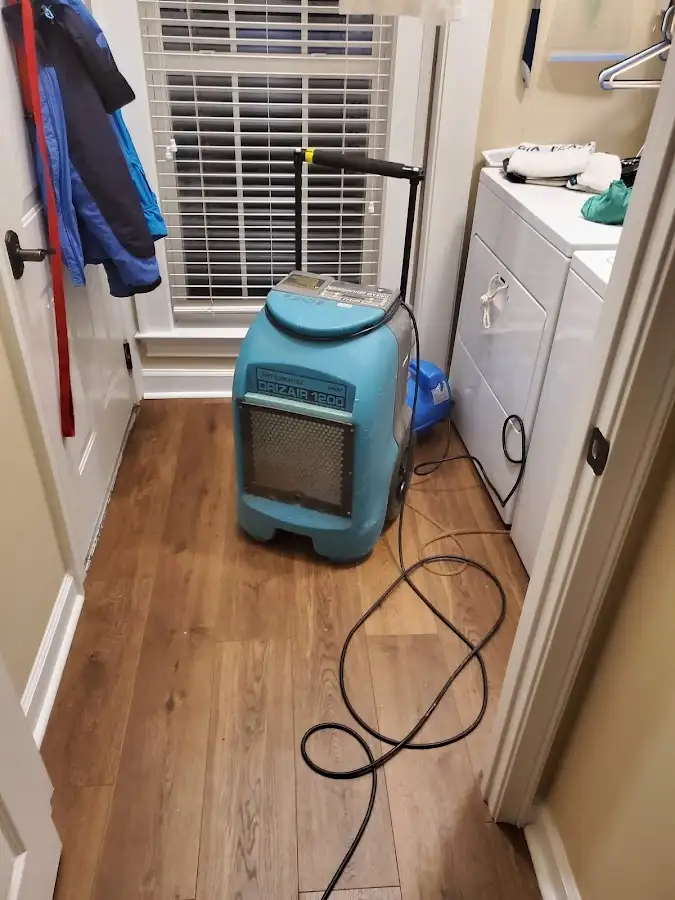 Commercial dehumidifier deployed for Flood Damage Cleanup in Krum